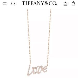 Elegant Gold 'Love' Necklace